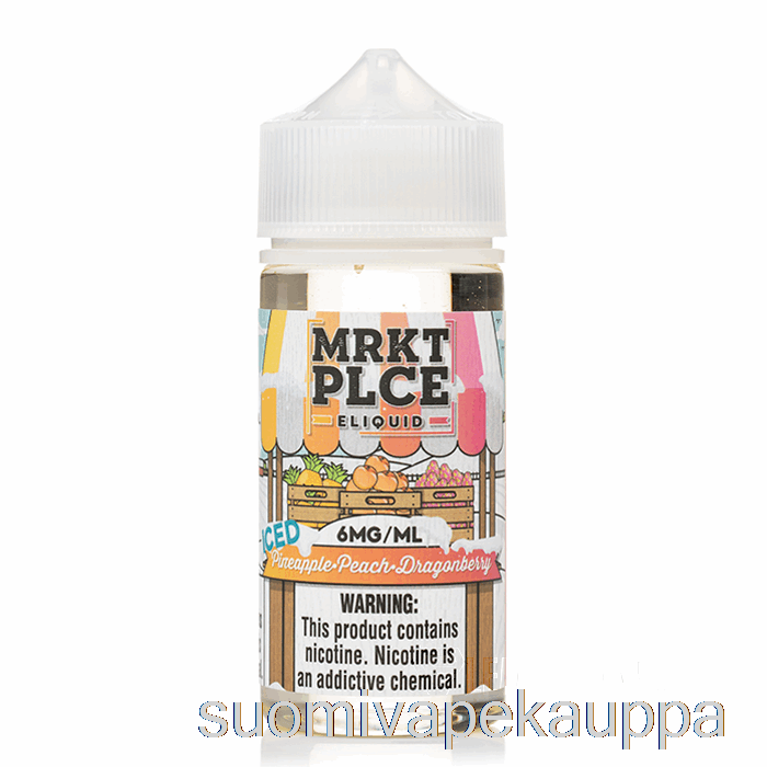 Vape Nesteet Jää Ananas Persikka Lohikäärme - Mrkt Plce - 100 Ml 6 Mg